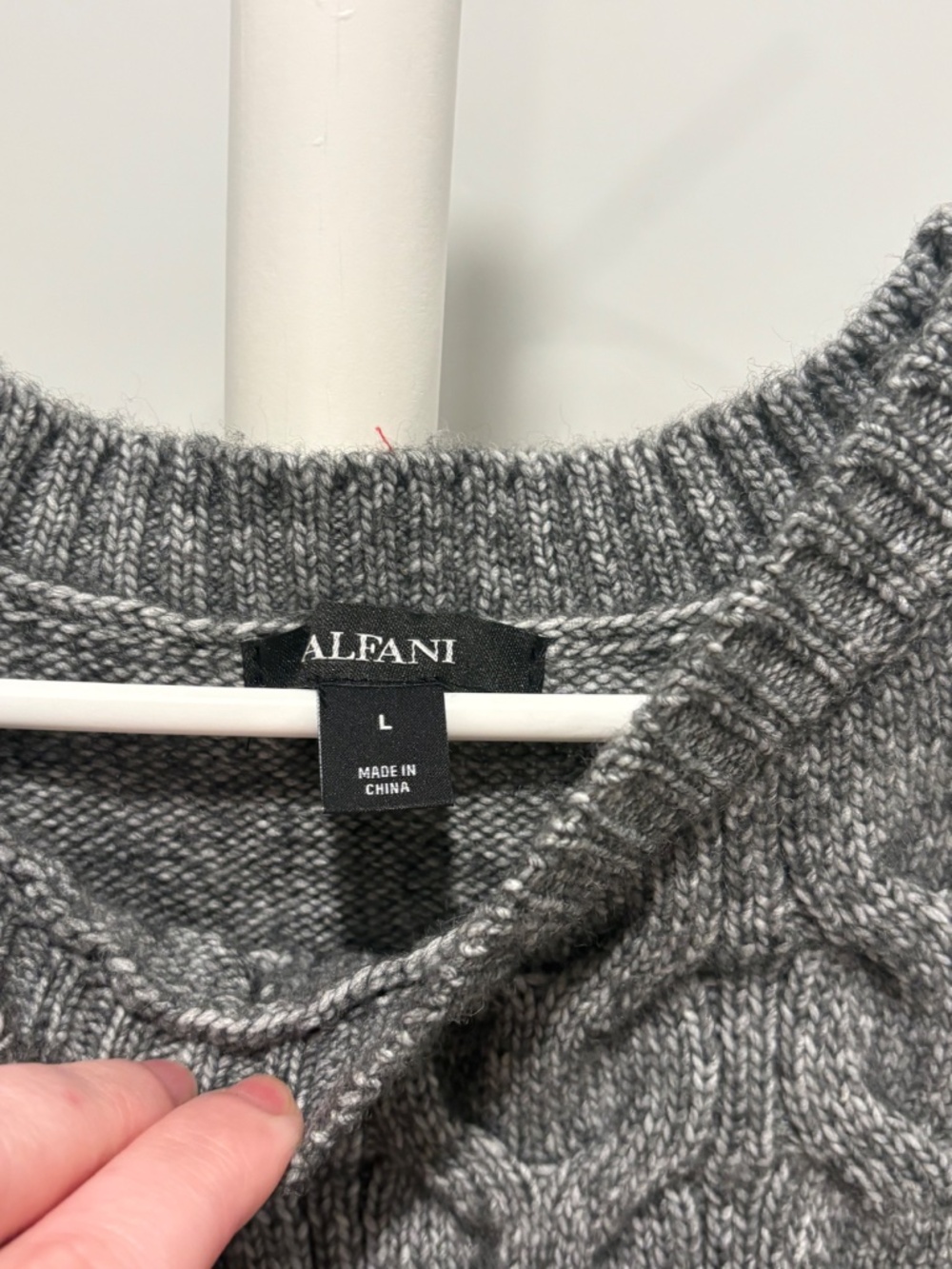Alfani Long Sleeve Cableknit Sweater Dress- Size Large - Picture 3 of 4